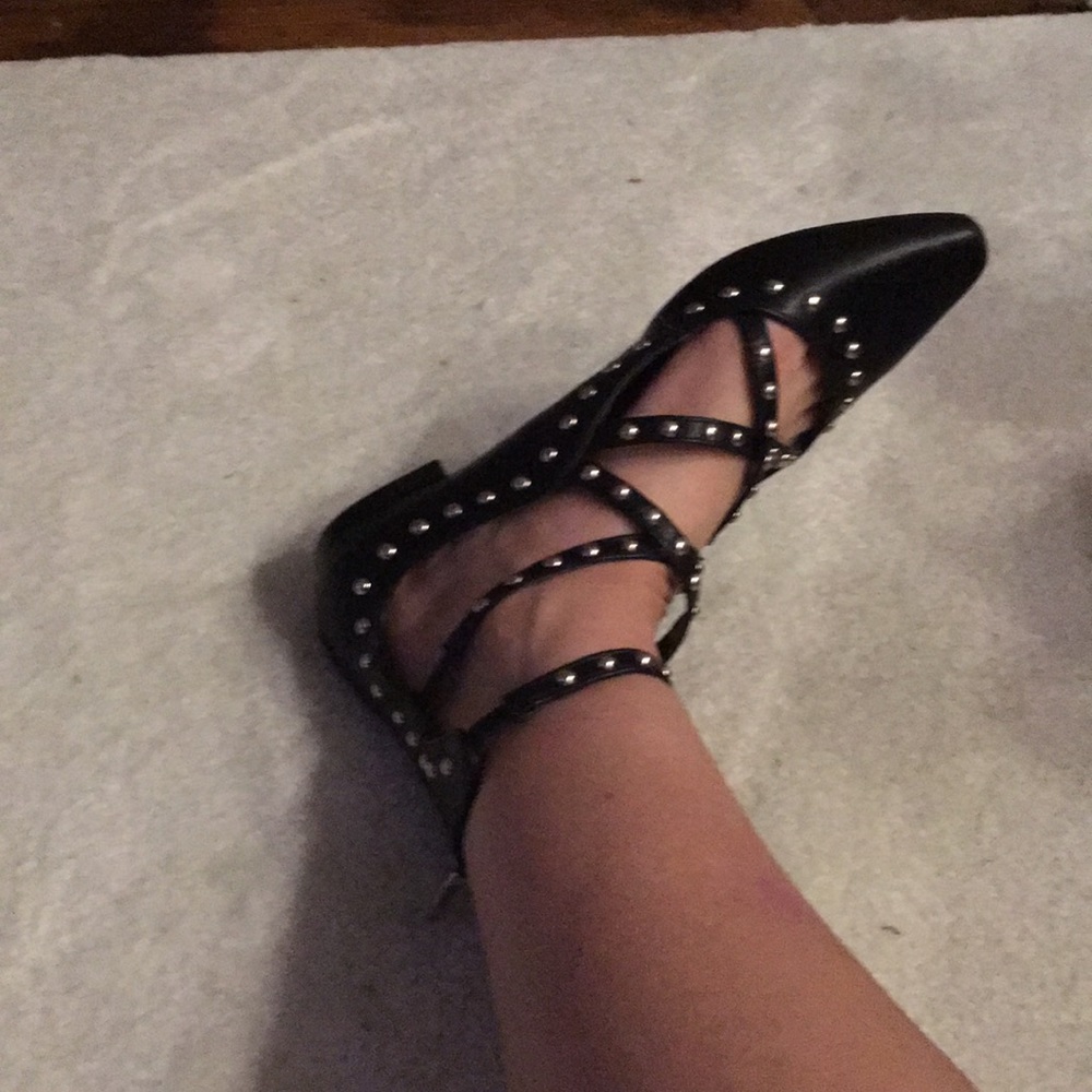 Black strapped shoes
